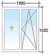 окно ПВХ с энергосберегающим стеклопакетом по цене 8461 рубль